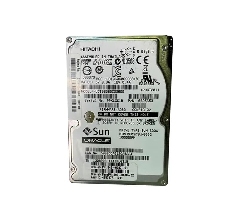 H109060SESUN600G - Sun 600GB 10000RPM SAS 6Gb/s 2.5-Inch Hard Drive