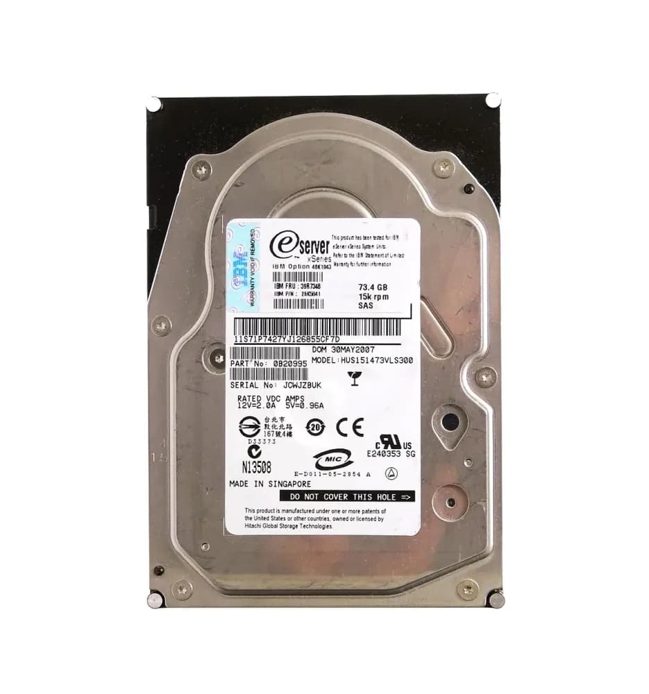 HUS151473VLS300 - Hitachi 73.4GB 15K SAS 3Gb/s 16MB Cache 3.5-in HDD