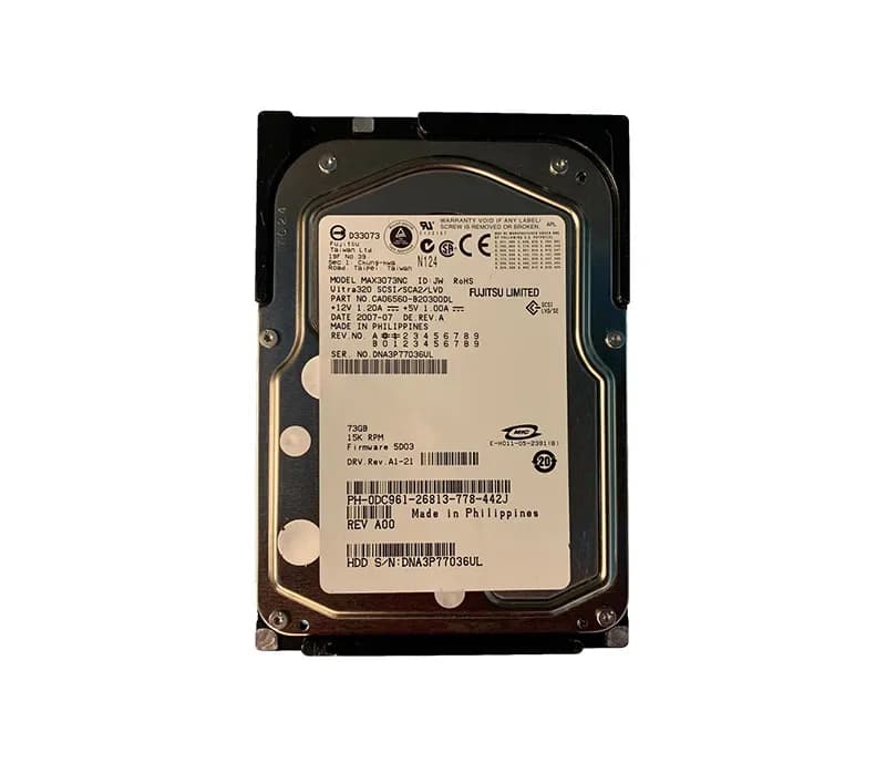 MAX3073NC - Fujitsu 73GB 15000RPM SCSI 320MB/s 3.5-in Hard Drive