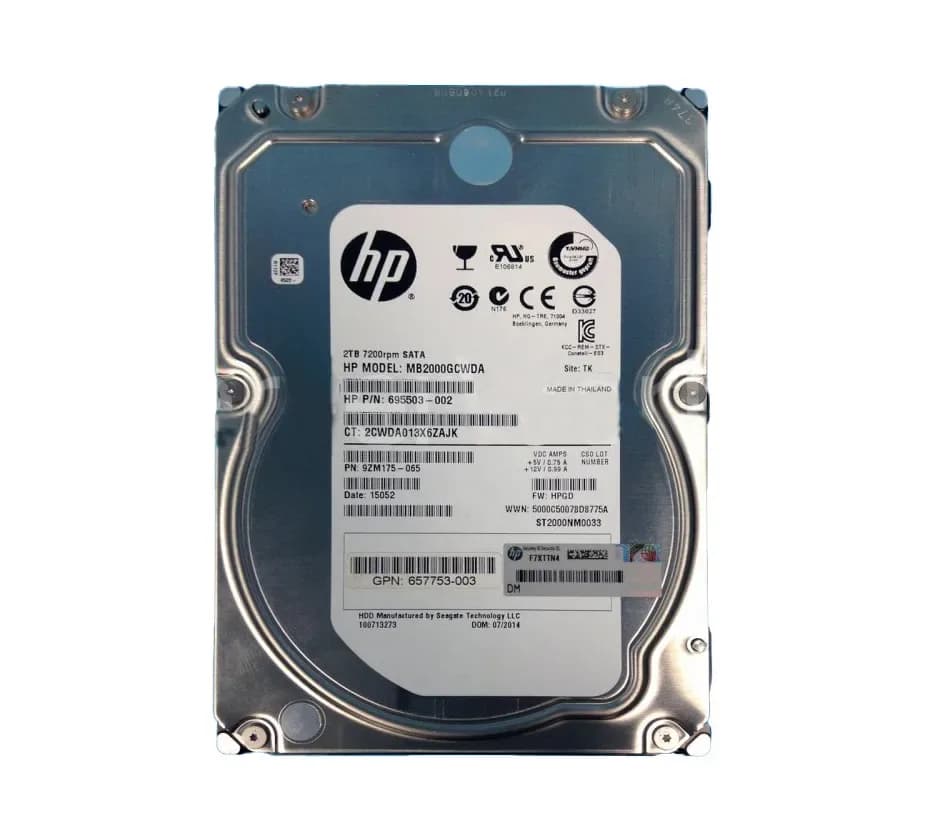 MB2000GCWDA - HPE 2TB 7200RPM SATA 3.5-Inch Hard Drive