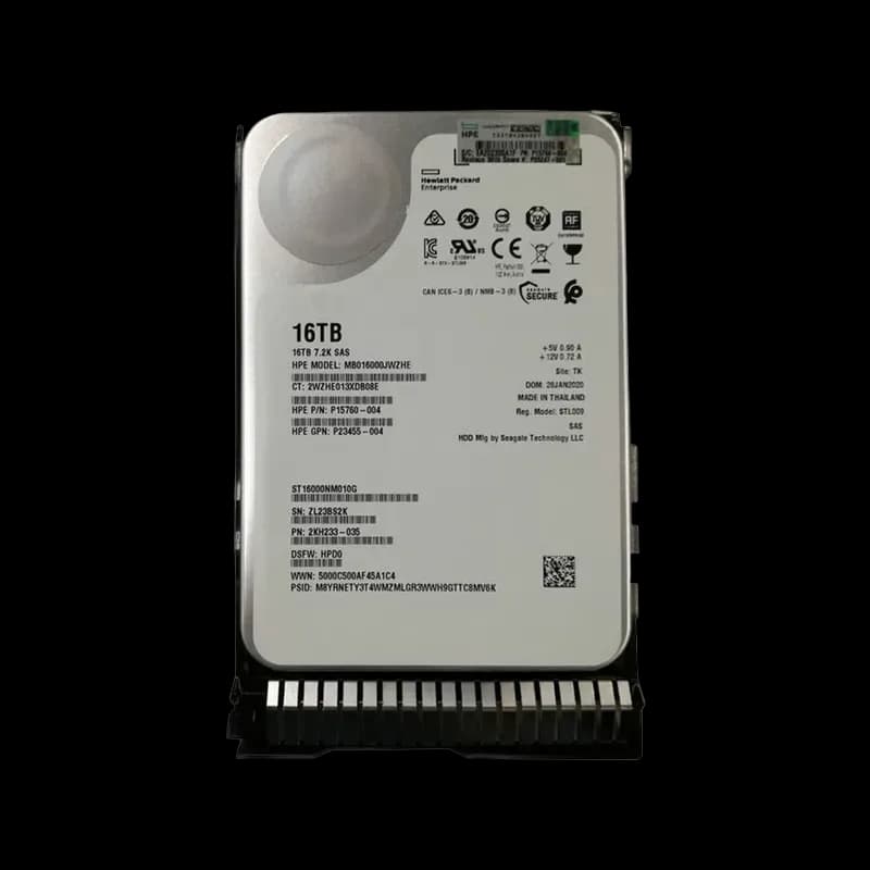 P15760-004 - HPE 16TB SAS 12Gb/s 3.5-Inch Hard Drive