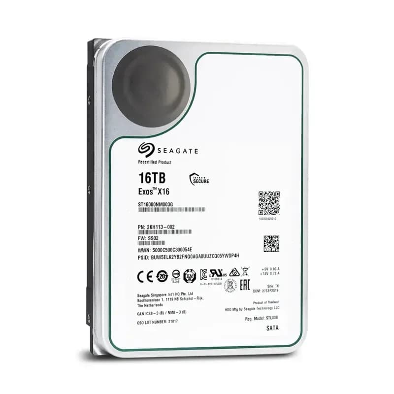 ST16000NM003G - Seagate 16TB 7200RPM SATA 6Gb/s SED 3.5" Hard Drive
