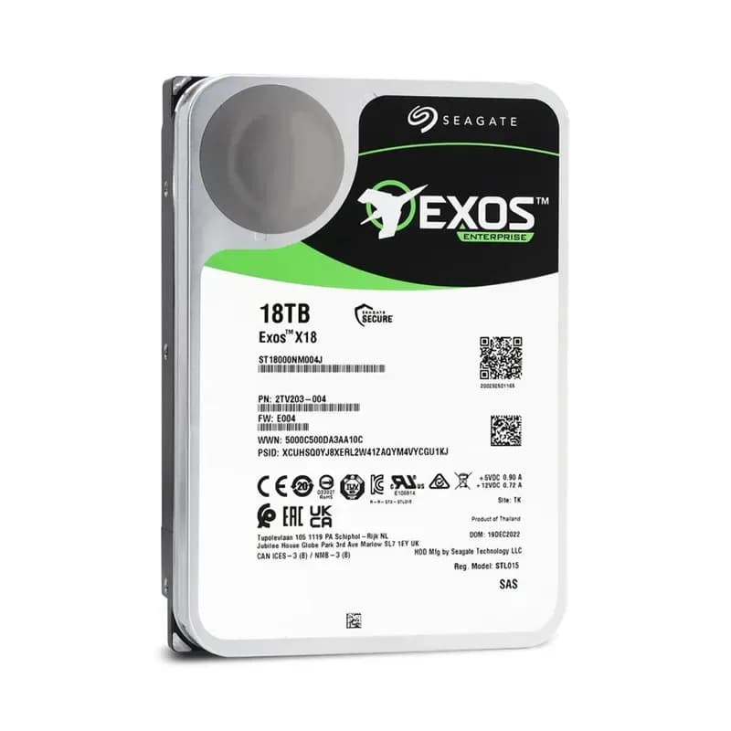 ST18000NM004J - Seagate Exos X18 18TB 7200RPM SAS 3.5-Inch Hard Drive