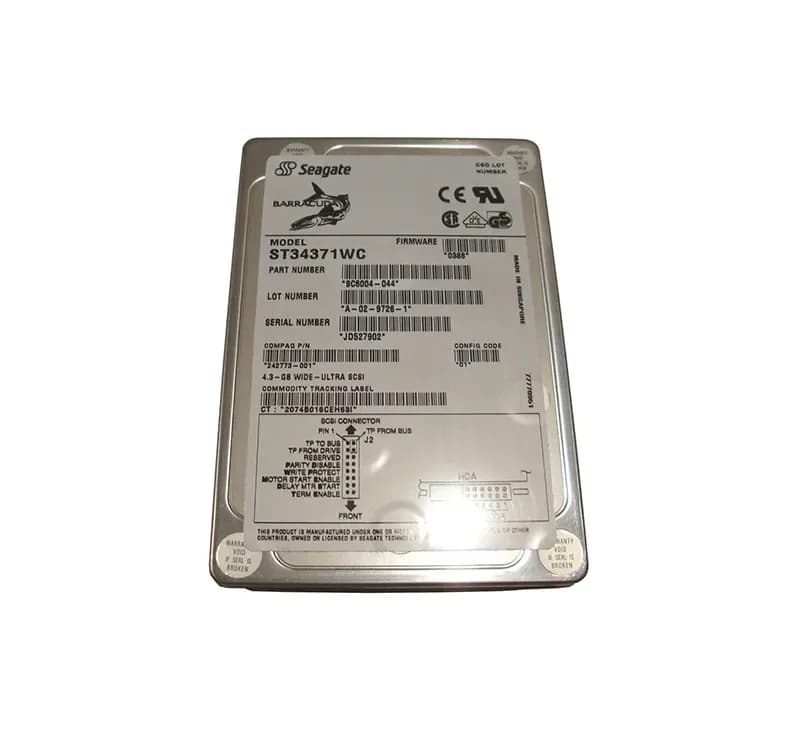 ST34371WC - Seagate 4.35GB 7.2K Wide Ultra SCSI 80-Pin 3.5-in HDD