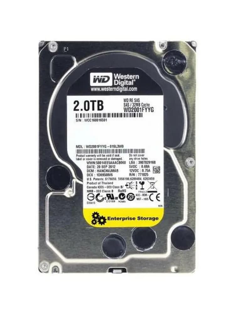 WD2001FYYG-01SL3W0 - WD 2TB 7200RPM SAS 6Gb/s 3.5-in HDD