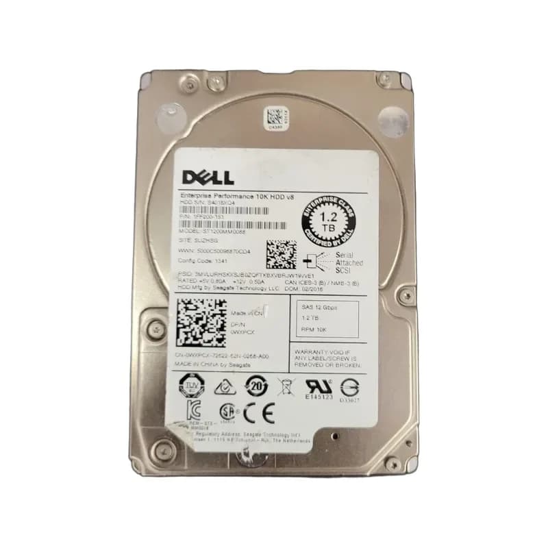 WXPCX - Dell 1.2TB 10000RPM SAS 2.5-Inch Hard Drive