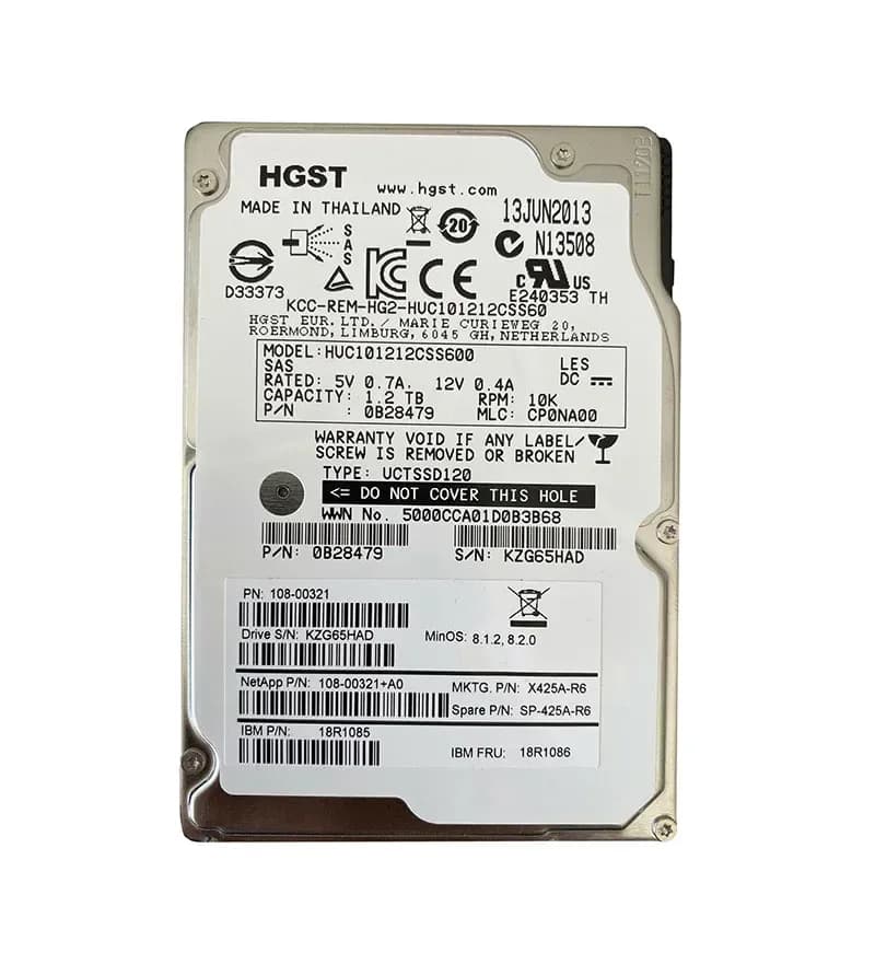 X425A - NetApp 1.2TB 10000RPM SAS 6Gb/s 2.5-Inch Hard Drive