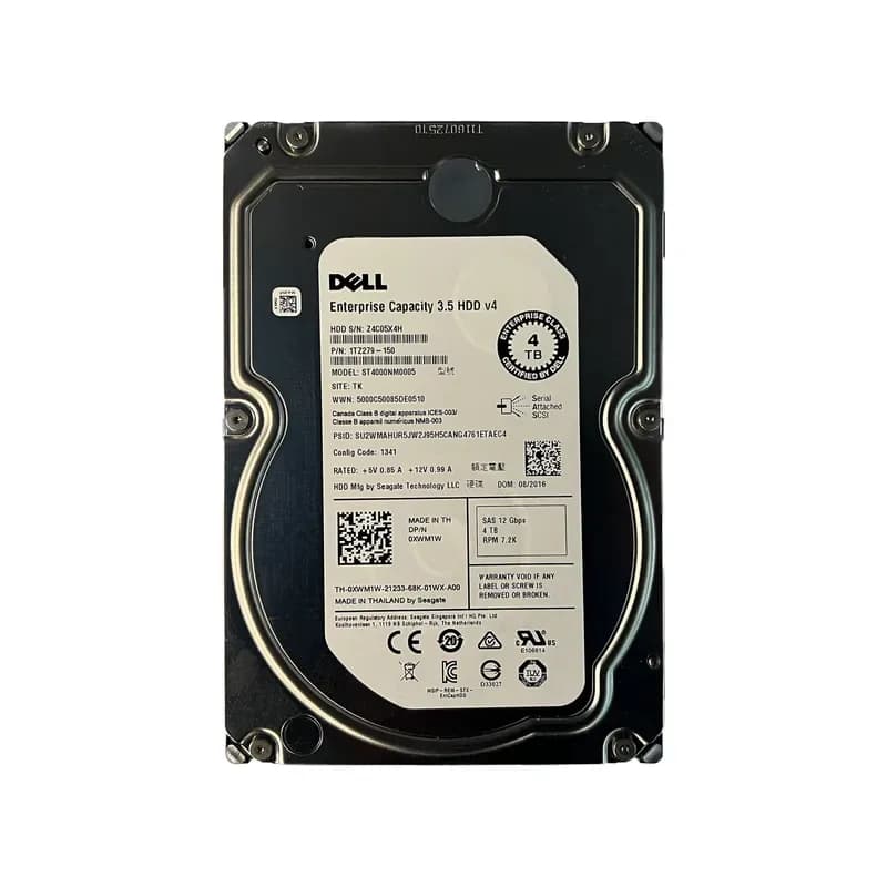 XWM1W - Dell 4TB 7200RPM SAS 12Gb/s 3.5-Inch Hard Drive