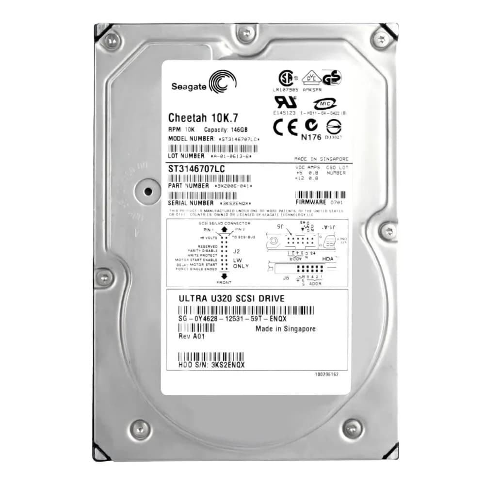 Y4628 - Dell 146GB 10000RPM SCSI 320MB/s 3.5-in Hard Drive