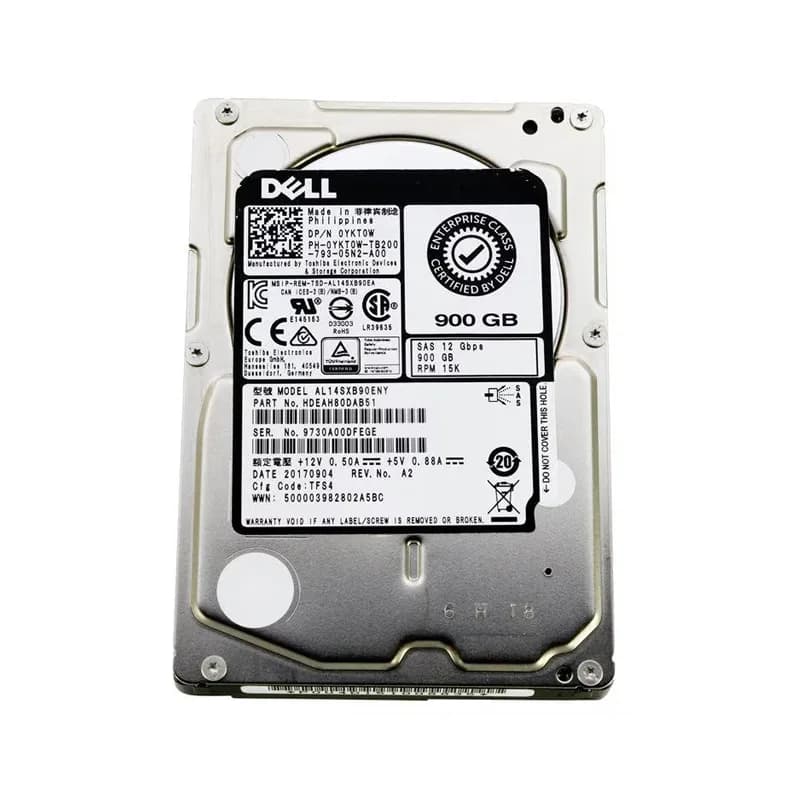 YKT0W - Dell 900GB 15000RPM SAS 2.5-Inch Hard Drive