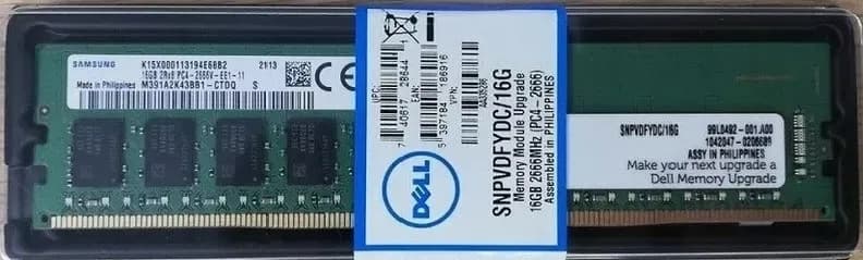 AA335286 - Dell 16GB DDR4 2666MHz ECC UDIMM Memory Module