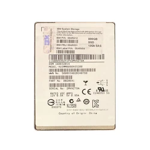 00AR484 - IBM 800GB 2.5 inch 12Gb/s SAS Solid State Drive