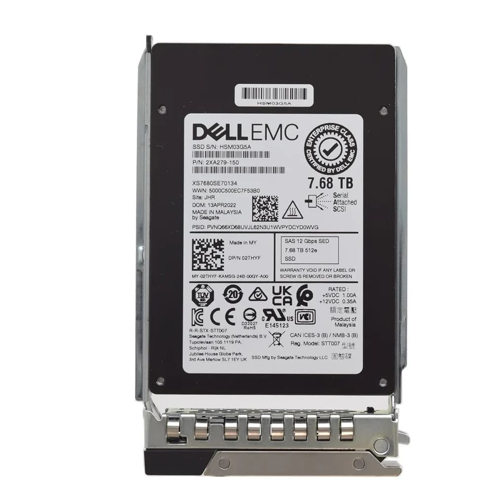 2THYF - Dell 7.68TB SAS Triple-Level Cell SFF 2.5" Solid State Drive