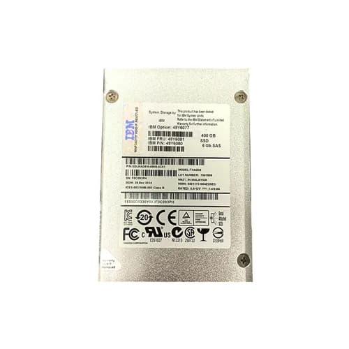 49Y6080 - IBM 400GB 2.5 inch 6Gb/s SAS Solid State Drive