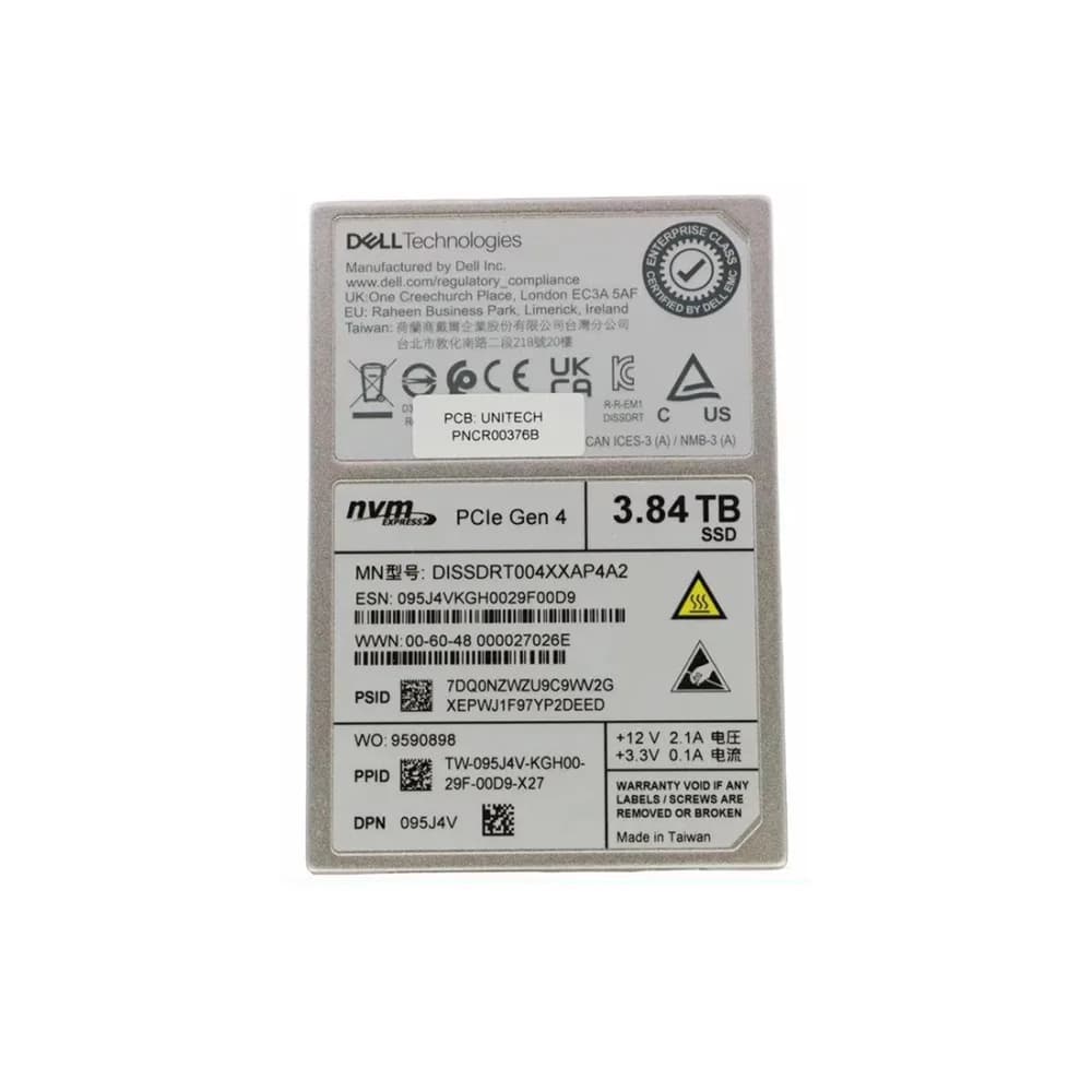 Dell 95J4V 3.84TB PCIe4 NVMe U.2 RI 1DWPD SSD