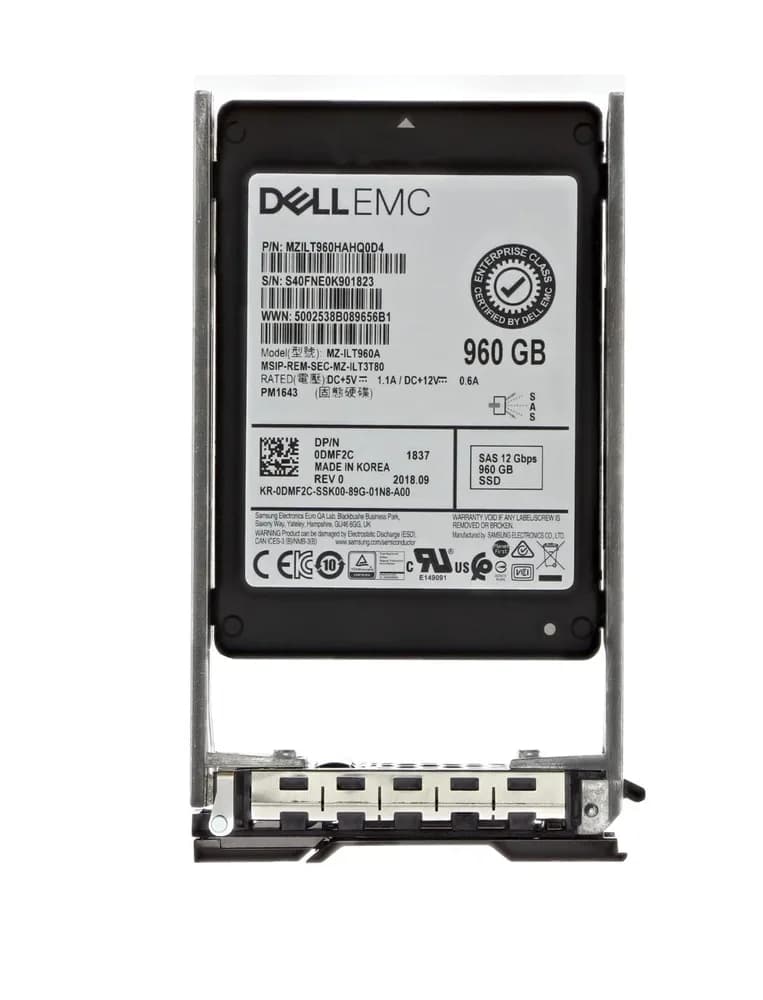 DMF2C - Dell 960GB SAS Triple-Level Cell SFF 2.5" Solid State Drive