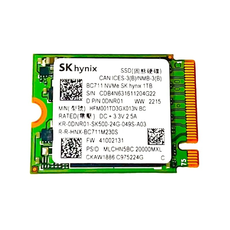 HFM001TD3GX013N - Hynix BC711 1TB PCIe 3.0 x4 NVMe M.2 2230 SSD