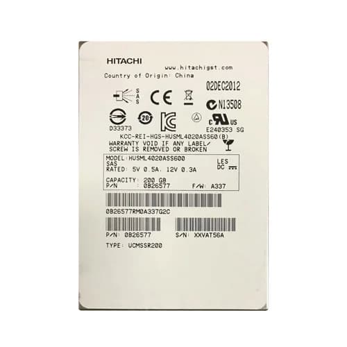 HUSML4020ASS600 - HGST 200GB Ultrastar SSD400M 2.5in MLC 6Gb/s SAS SSD