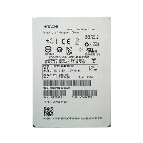 HUSML4040ASS601 - HGST 400GB Ultrastar SSD400M 2.5in MLC 6Gb/s SAS SSD