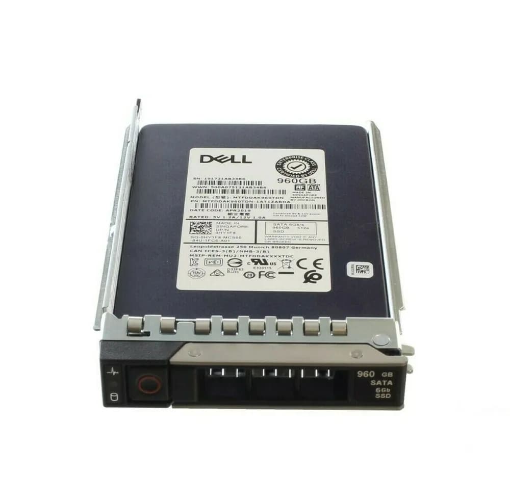 HY1F8 - Dell 960GB SATA Triple-Level Cell SFF 2.5" Solid State Drive