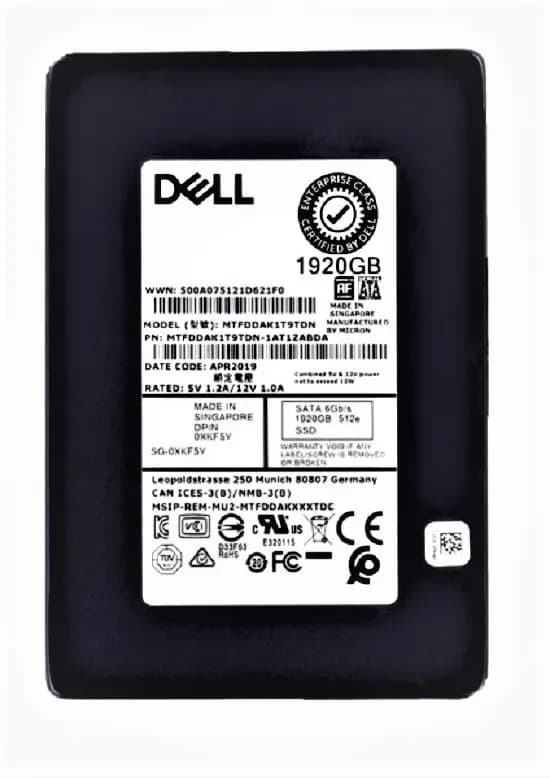 MTFDDAK1T9TDN-1AT1ZABDA - Micron 1.92TB SATA 2.5-inch SSD