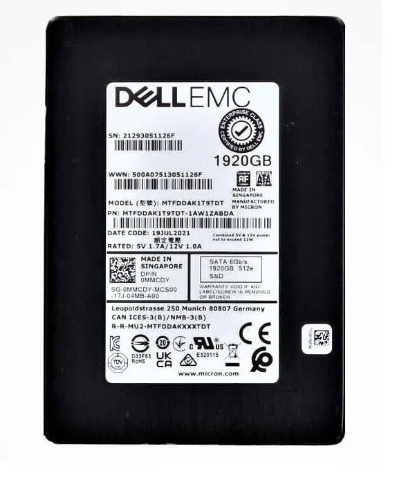 MTFDDAK1T9TDT-1AW1ZABDA - Micron 5300 MAX 1.92TB SATA TLC 2.5" SSD. Dell OEM.