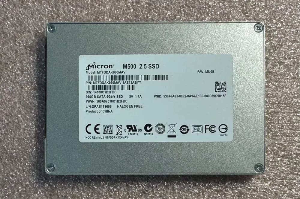 MTFDDAK960MAV-1AE12ABYY - Micron 960GB TLC SATA 6Gb/s 2.5-Inch SSD