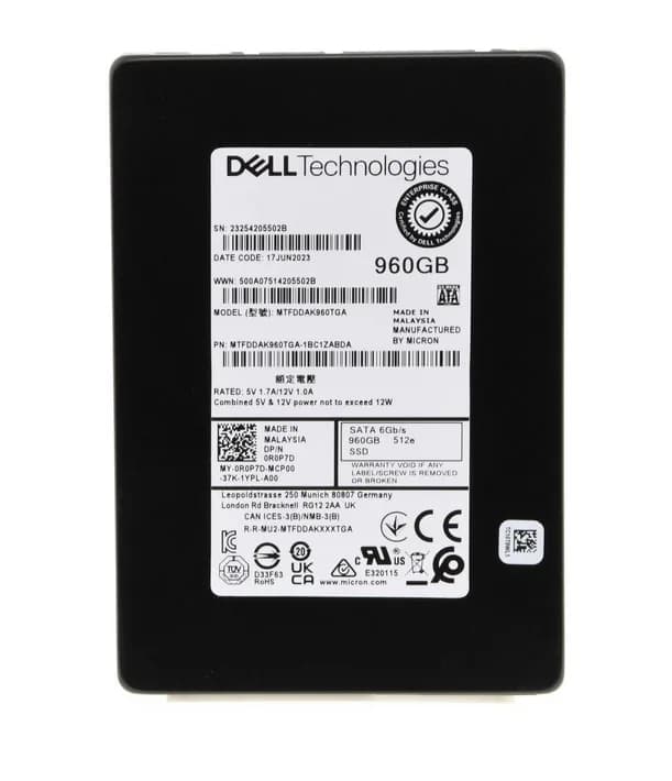 MTFDDAK960TGA-1BC1ZABDA - Micron 5400 PRO 960GB SATA TLC 2.5" SSD