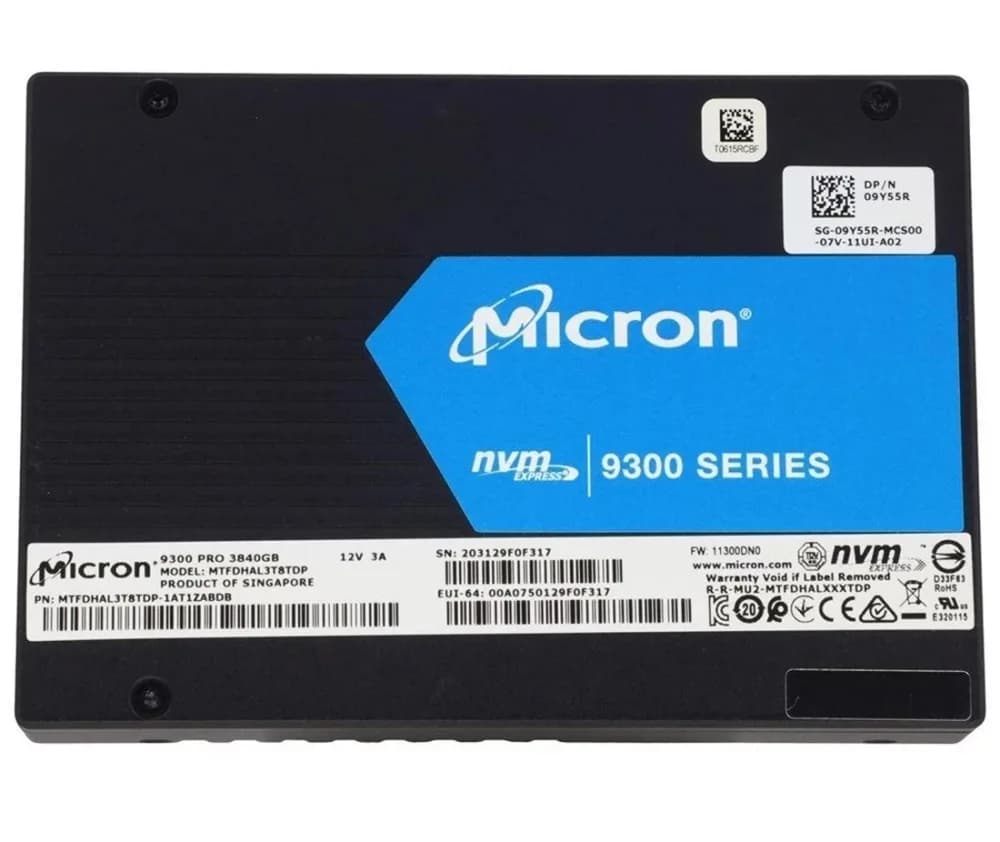 MTFDHAL3T8TDP-1AT1ZABDB - Micron 9300 Pro 3.84TB PCIe NVMe 2.5-In SSD