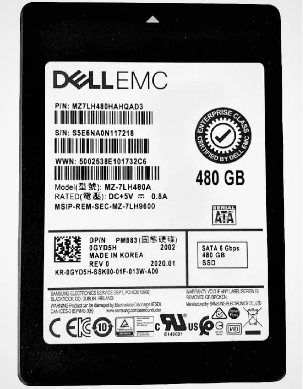 MZ-7LH480A - Samsung 480GB PM863 2.5 inch TLC 6Gb/s SATA SSD