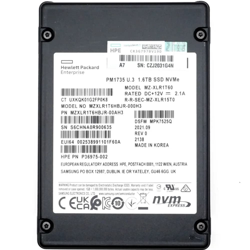 MZXLR1T6HBJR-000H3 - Samsung PM1735 1.6TB PCI Express NVMe 2.5" SSD