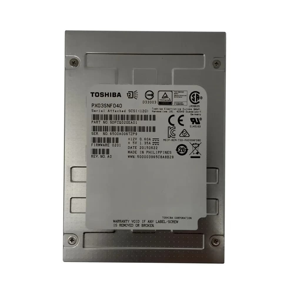 PX03SNF040 - Toshiba 400GB Enterprise 2.5 inch MLC 12Gb/s SAS SSD
