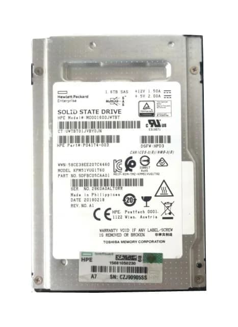 SDFBC05CAA01 - KIOXIA 1.6TB TLC SAS 12Gb/s Mixed Use 2.5-Inch SSD