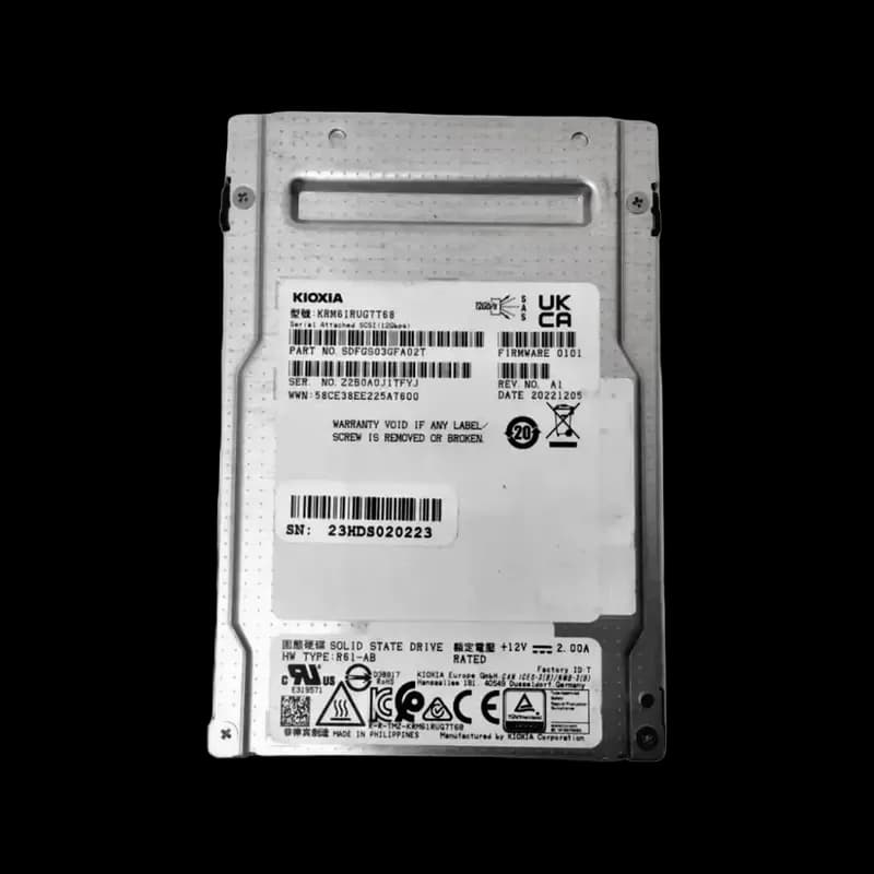 SDFGS03GFA02T - KIOXIA PM6 7.68TB SAS SFF 2.5" Solid State Drive