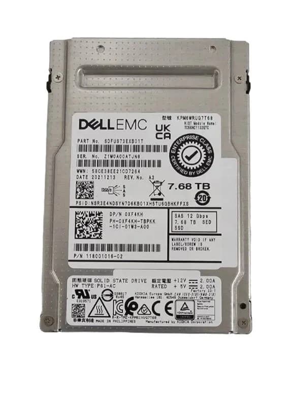 SDFUS73EXB02T - KIOXIA 7.68TB SAS TLC 2.5" Solid State Drive