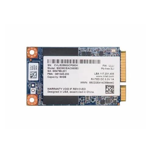 SSDMCEAC060B3 - Intel 60GB 525 1.8 inch MLC 6Gb/s SATA SSD