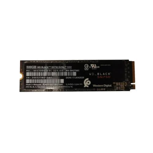 WDS500G3X0C - WD 500GB BLACK SN750 M.2 2280 3D-NAND PCIe NVMe SSD