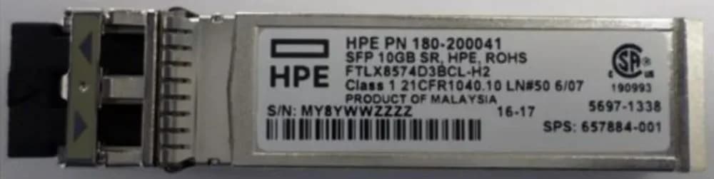 180-200041 - HP 10Gb/s 850nm LC Connector SFP+ Transceiver Module