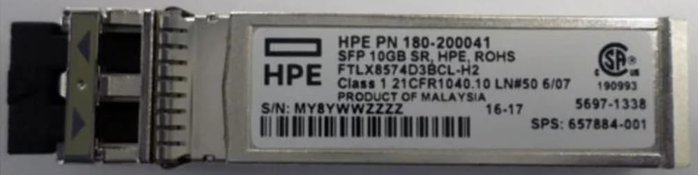 FTLX8574D3BCL-H2 - HPE 10GBase-SR MMF 850nm LC SFP+ Transceiver