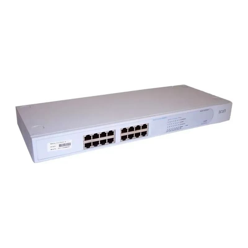 3C16470 - 3Com Baseline 2016 16 x Ports 10/100Base-TX Unmanaged 1U Rack-Mountable Faet Ethernet Network Switch