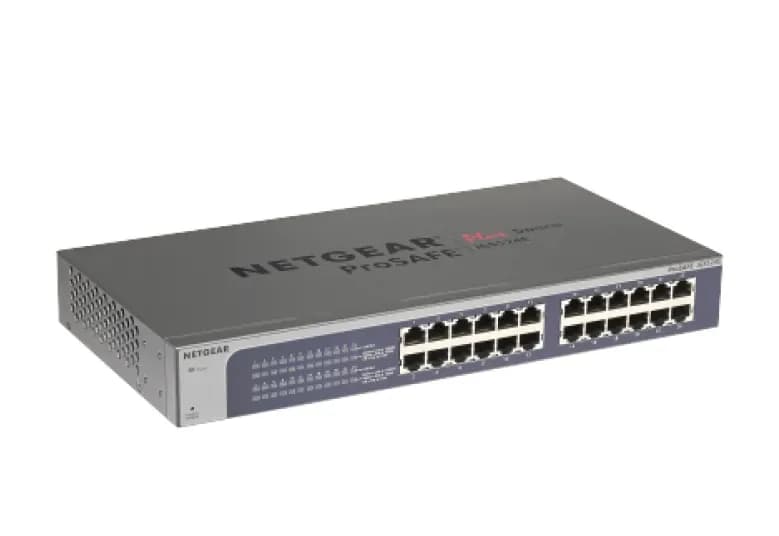 JGS524E-200NAS - Netgear Prosafe JGS524E 24 x RJ-45 Ports 10/100/1000Base-T Rack-mountable Unmanaged Gigabit Ethernet Network Switch