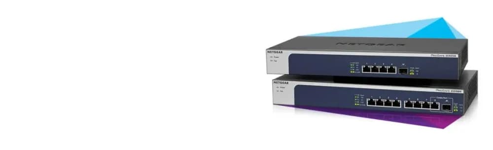 XS505M-100NAS - Netgear Prosafe XS505M 4 x Multi-Gigabit Ports 10GBase-T + 1 x SFP+ Port Layer 2 Unmananged Gigabit Ethernet Network Switch